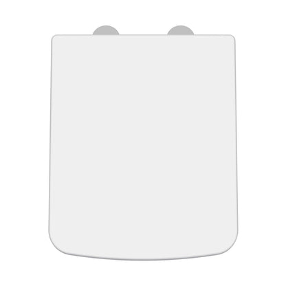 Nuie Soft Close Toilet Seat Contemporary White Stainless Steel Nylon,urea 53x358x435mm - JJ Building Materials