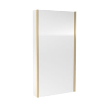 Nuie Square Bath Screen With Fixed Return Contemporary Brushed Brass Aluminium 1400x815x38mm - JJ Building Materials