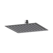 Nuie Square Fixed Head 200mm Contemporary Brushed Pewter Stainless Steel 50x200x200mm - JJ Building Materials