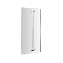 Nuie Square Hinged Bath Screen Contemporary Chrome Aluminium 1400x750x38mm - JJ Building Materials