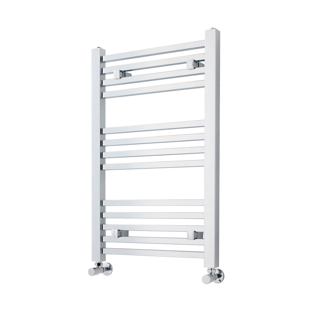 Nuie Square Ladder Rail Contemporary Chrome Steel 800x500x40mm - JJ Building Materials