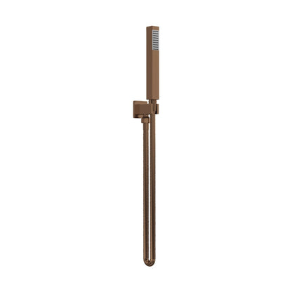 Nuie Square Outlet Elbow, Parking Bracket & Kit Contemporary Brushed Bronze ABS,brass 1700x25x55mm - JJ Building Materials