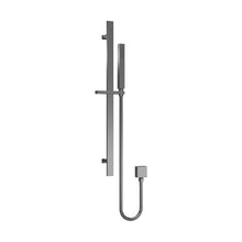 Nuie Square Slider Rail Kit With Ebow Contemporary Brushed Pewter Brass 685x129x65mm - JJ Building Materials