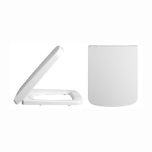 Nuie Square Soft Close Seat Contemporary White Polypropylene,stainless Steel Nylon 52x355x430mm - JJ Building Materials