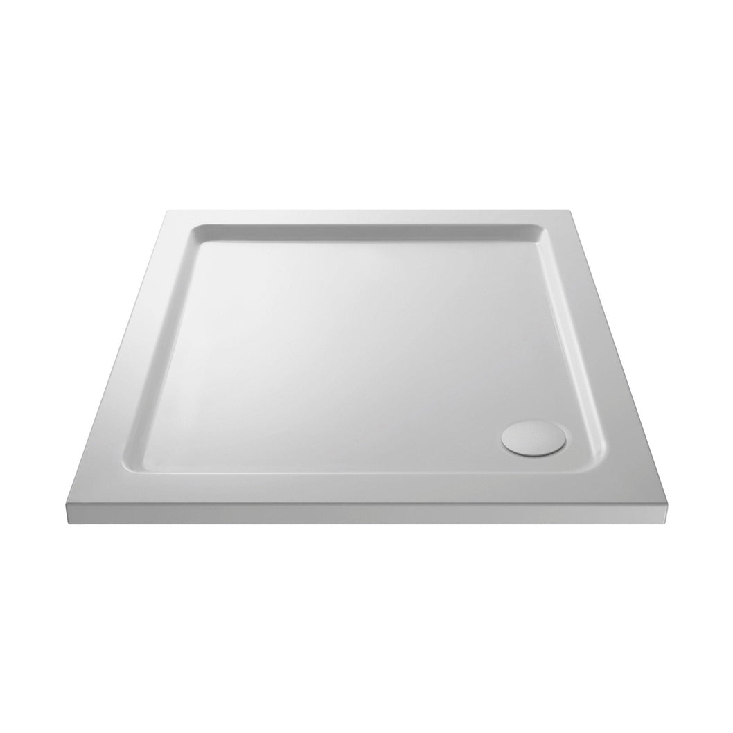 Nuie Square Trays Square Shower Tray 800 X 800mm Contemporary White Acrylic Capped ABS Caco3 And Pu - JJ Building Materials