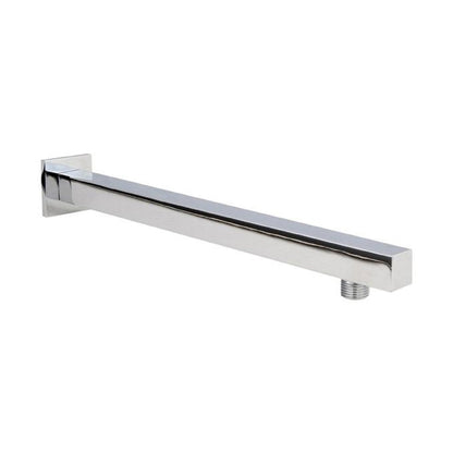 Nuie Square Wall Mounted Shower Arm Contemporary Chrome Brass 51x51x350mm - JJ Building Materials
