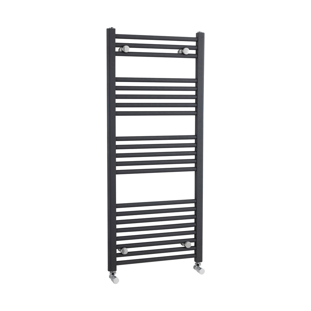 Nuie Straight Ladder Rail Contemporary Anthracite Steel 1150x500x30mm - JJ Building Materials