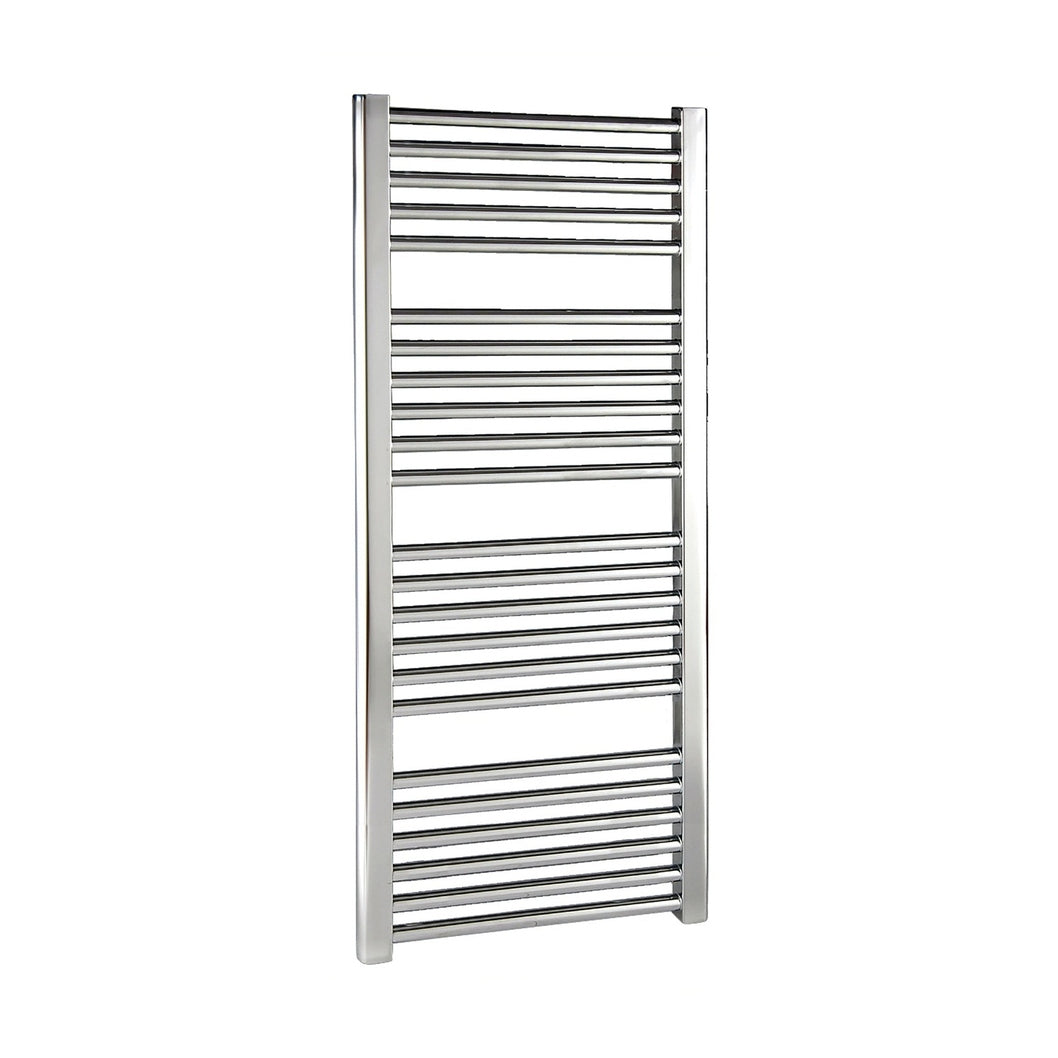 Nuie Straight Ladder Rail Contemporary Chrome Steel 1150x500x30mm - JJ Building Materials