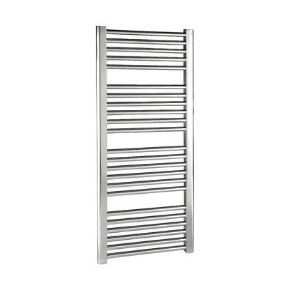Nuie Straight Ladder Rail Contemporary Chrome Steel 1150x500x30mm - JJ Building Materials