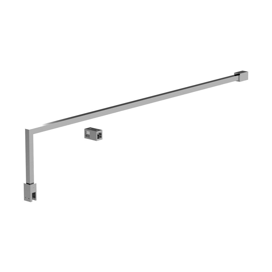 Nuie Support Bar Kit Contemporary Chrome Stainless Steel 150x15x1000mm - JJ Building Materials