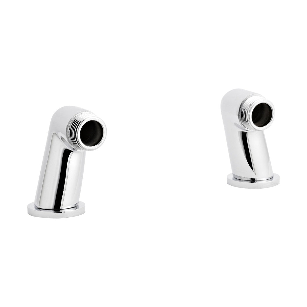 Nuie Tap Extras Inlet Leg Contemporary Chrome Brass 50x47x77mm - JJ Building Materials