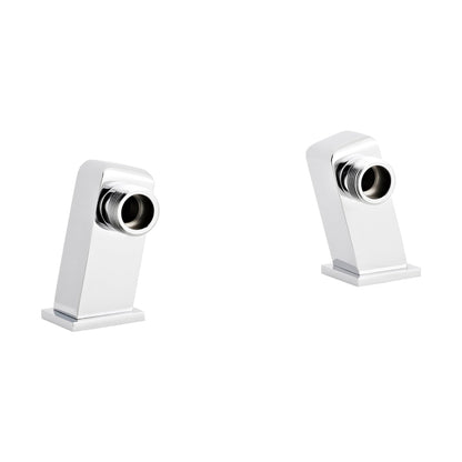 Nuie Tap Extras Inlet Leg Contemporary Chrome Brass 70x42x88mm - JJ Building Materials