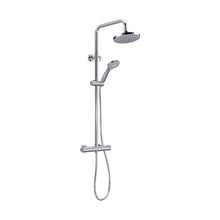 Nuie Thermostatic Bar Shower With Kit Contemporary Chrome Brass ABS 1245x267x429mm - JJ Building Materials