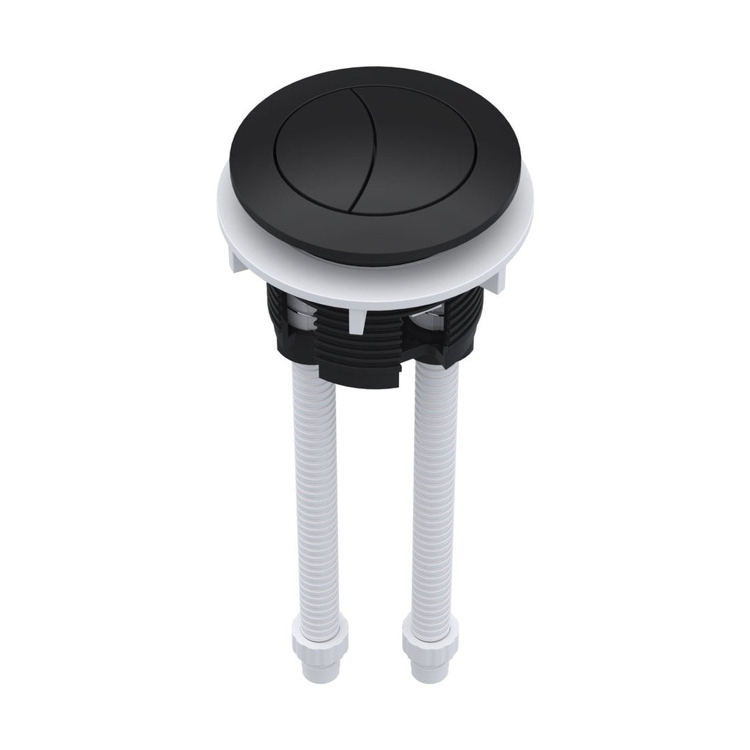 Nuie Toilet Accessories Matt Black Cistern Push Button Contemporary ABS 160x45x45mm - JJ Building Materials