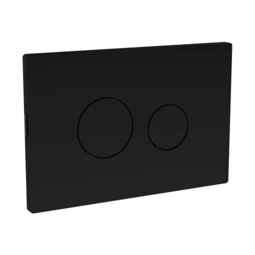 Nuie Toilet Accessories Matt Black Round Plate For Pneumatic Dual Flush Contemporary ABS 70x70x99mm - JJ Building Materials