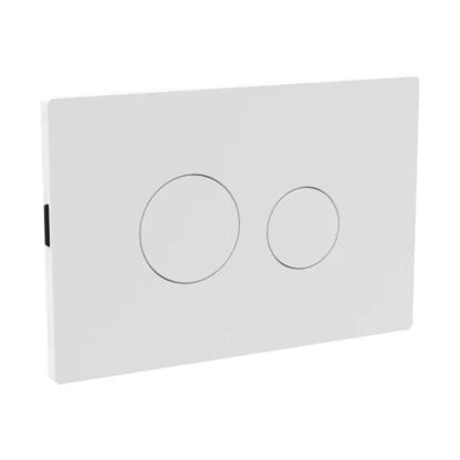 Nuie Toilet Accessories Matt White Round Plate For Pneumatic Dual Flush Contemporary ABS 70x70x99mm - JJ Building Materials