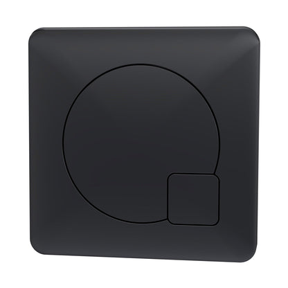 Nuie Toilet Accessories Square Dual Flush Black Push Button Contemporary ABS 70x70x99mm - JJ Building Materials