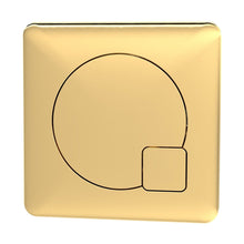 Nuie Toilet Accessories Square Dual Flush Brushed Brass Push Button Contemporary ABS 70x70x99mm - JJ Building Materials