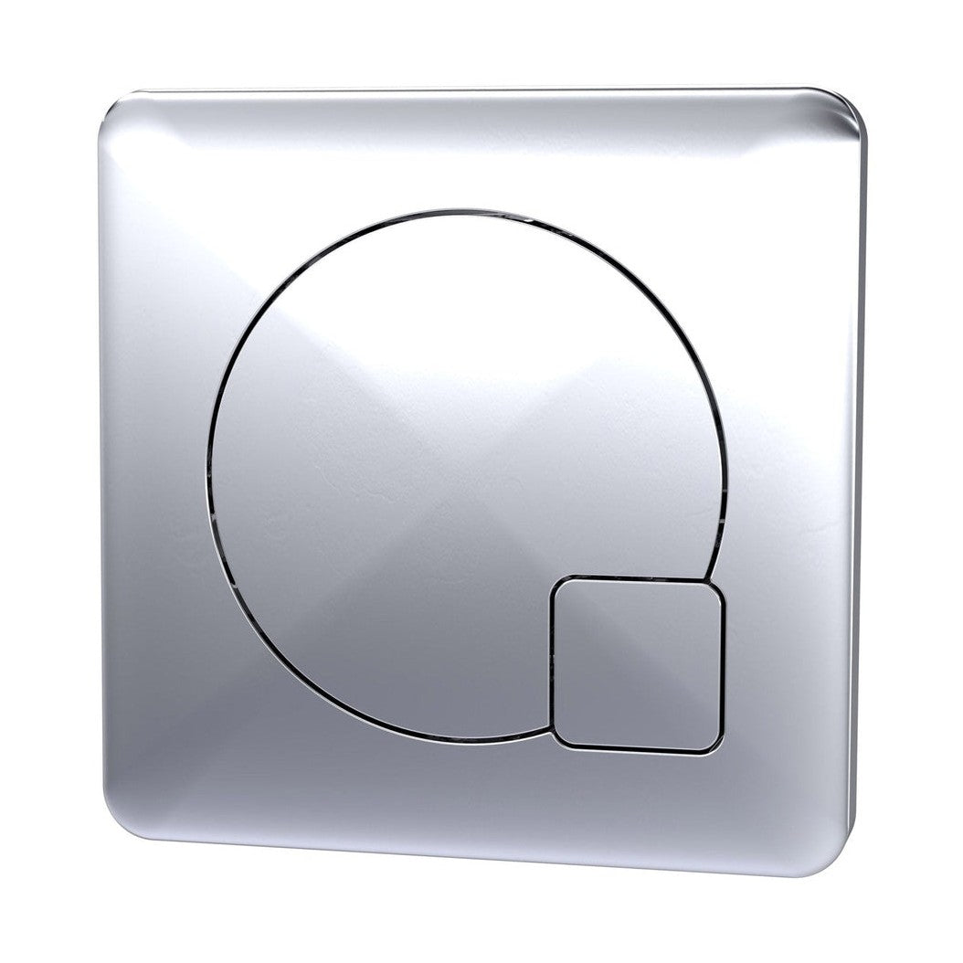 Nuie Toilet Accessories Square Dual Flush Chrome Push Button Contemporary ABS 70x70x99mm - JJ Building Materials