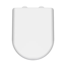 Nuie Toilet Seats D Shaped Soft Close Toilet Seat Contemporary Gloss White Urea 70x364x446mm - NTS004W - JJ Building Materials