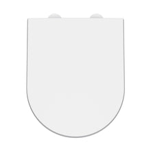 Nuie Toilet Seats D Shaped Soft Close Toilet Seat Contemporary Gloss White Urea 70x370x450mm - NTS007W - JJ Building Materials