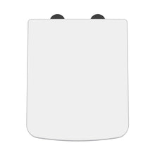 Nuie Toilet Seats Square Soft Close Seat Contemporary Gloss White Urea 70x358x435mm - NCH198B - JJ Building Materials
