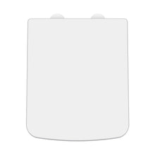 Nuie Toilet Seats Square Soft Close Seat Contemporary Gloss White Urea 70x358x435mm - NCH198W - JJ Building Materials