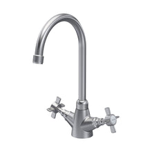 Nuie Traditional Mono Sink Mixer Brushed Nickel Brass 345x180x165mm - JJ Building Materials
