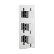 Nuie Triple Thermostatic Shower Valve With Diverter Contemporary Chrome Brass ABS 280x120x136mm - JJ Building Materials