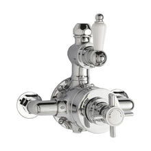 Nuie Twin Thermostatic Shower Valve Traditional Chrome Brass 190x150x162mm - JJ Building Materials