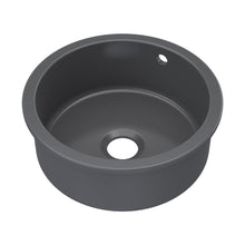 Nuie Undermount Round Single Bowl With Overflow & Central Waste 460x191 Traditional Soft Black Fireclay 191x460x460mm - JJ Building Materials