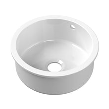 Nuie Undermount Round Single Bowl With Overflow & Central Waste 460x191 Traditional White Fireclay 191x460x460mm - JJ Building Materials