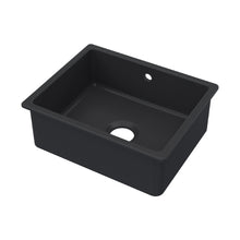Nuie Undermount Single Bowl With Overflow 548x442x197 Traditional Soft Black Fireclay 197x548x442mm - JJ Building Materials