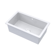 Nuie Undermount Single Bowl With Overflow 763x457x254 Traditional White Fireclay 254x763x457mm - JJ Building Materials