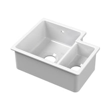 Nuie Undermount Sink Central Waste 1.5 Bowl 549x441x195 Lh Traditional White Fireclay 195x549x441mm - JJ Building Materials