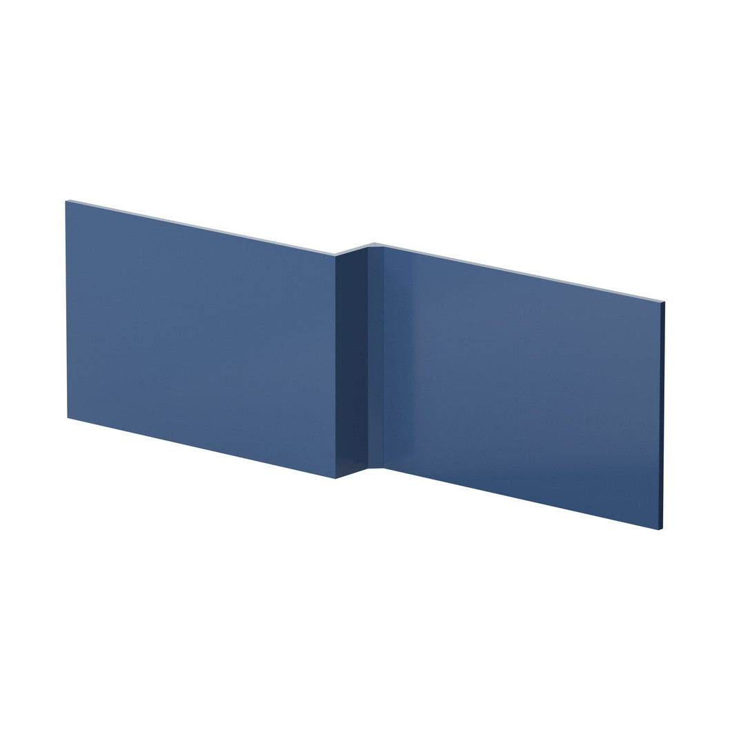 Nuie Urban 1700mm Square Shower Bath Front Panel Contemporary Satin Blue MDF Painted Matt 540x1698x163mm - JJ Building Materials