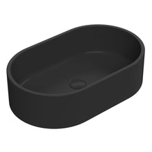 Nuie Vessels Oval Vessel Contemporary Matt Black Vitreous China 145x565x350mm - JJ Building Materials