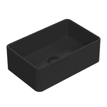 Nuie Vessels Rectangular Vessel Contemporary Matt Black Vitreous China 120x365x235mm - JJ Building Materials