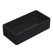 Nuie Vessels Rectangular Vessel Contemporary Matt Black Vitreous China 120x465x235mm - JJ Building Materials