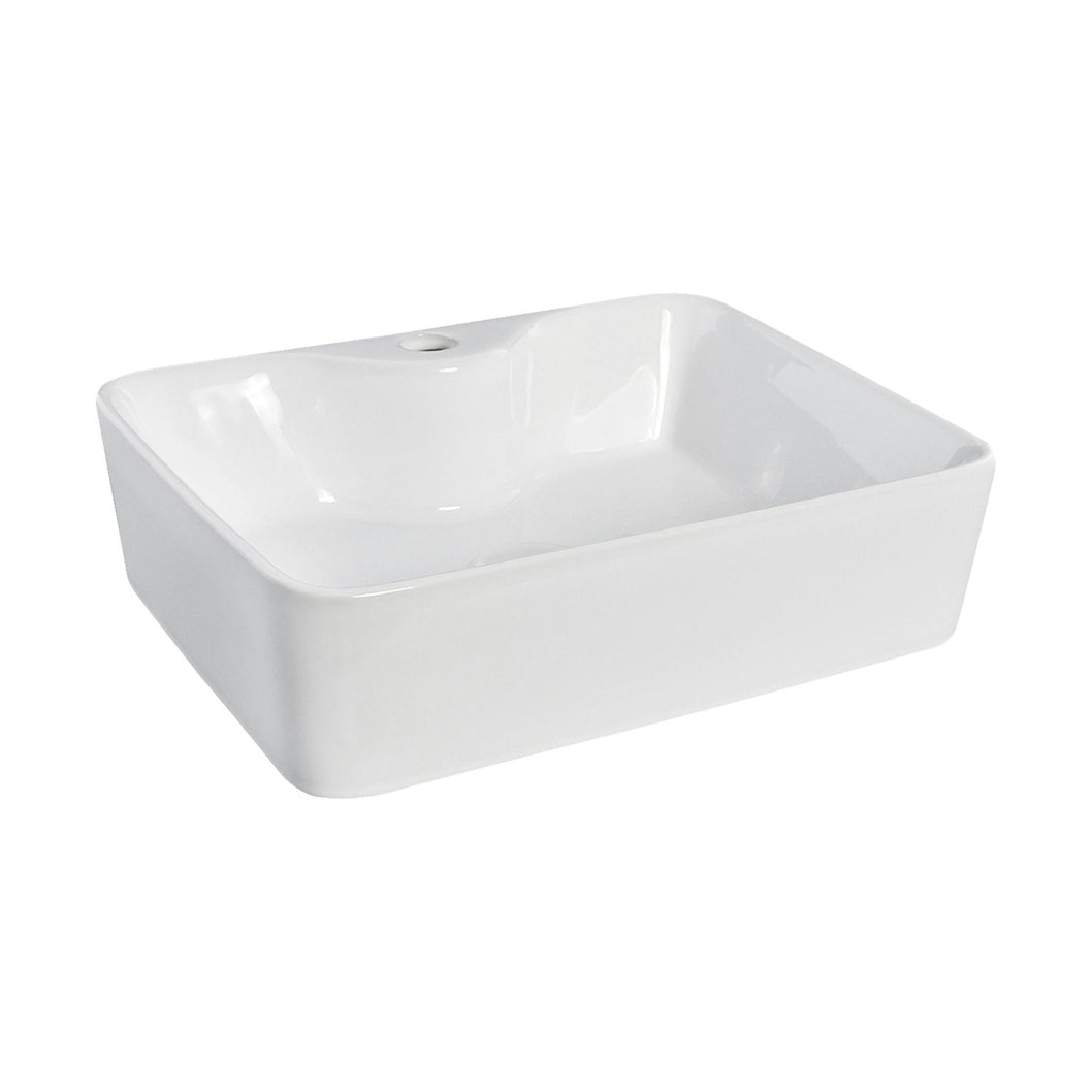 Nuie Vessels Rectangular Vessel Contemporary White Vitreous China 135x485x374mm - JJ Building Materials