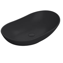 Nuie Vessels Round Vessel Contemporary Matt Black Vitreous China 155x615x360mm - JJ Building Materials