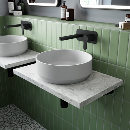 Nuie Vessels Round Vessel Contemporary Matt White Vitreous China 120x350x350mm - JJ Building Materials