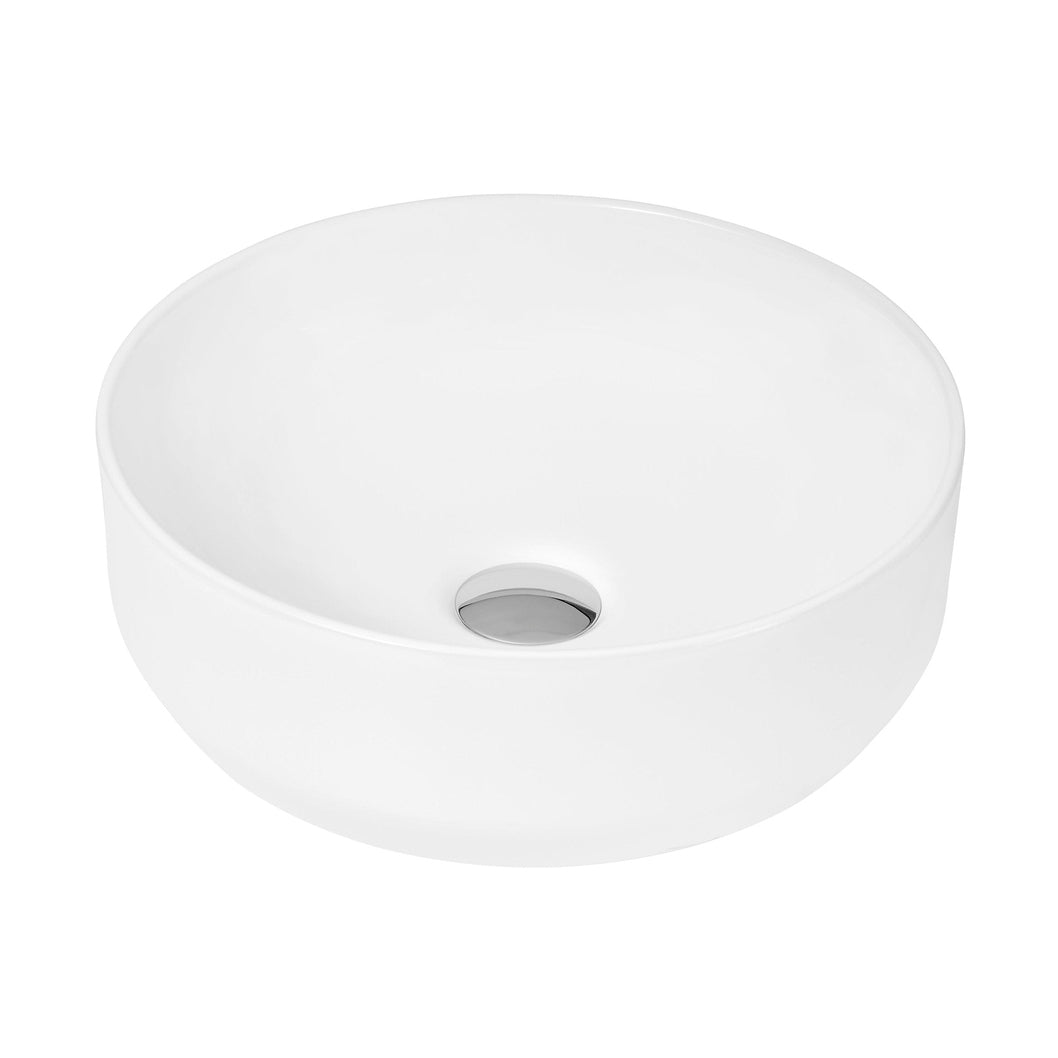 Nuie Vessels Round Vessel Contemporary White Vitreous China 120x350x350mm - JJ Building Materials