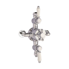 Nuie Victorian Triple Thermostatic Shower Valve Traditional Chrome Brass 333x179x134mm - JJ Building Materials