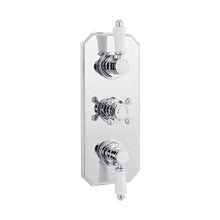 Nuie Victorian Triple Thermostatic Shower Valve Traditional Chrome Brass ABS 280x120x135mm - ITY317 - JJ Building Materials