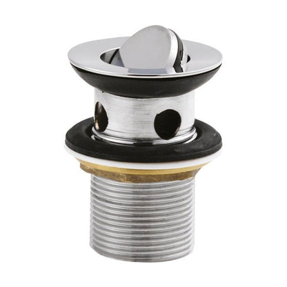 Nuie Wastes Flip Top Basin Waste Contemporary Chrome Brass 62x62x83mm - JJ Building Materials
