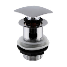 Nuie Wastes Push Button Basin Waste Contemporary Chrome Brass 100x65x65mm - JJ Building Materials