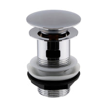 Nuie Wastes Push Button Basin Waste Contemporary Chrome Brass 61x61x97mm - EK303 - JJ Building Materials