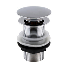 Nuie Wastes Push Button Basin Waste Contemporary Chrome Brass 61x61x97mm - EK304 - JJ Building Materials