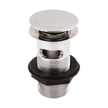 Nuie Wastes Push Button Basin Waste Contemporary Chrome Stainless Steel 61x61x97mm - JJ Building Materials